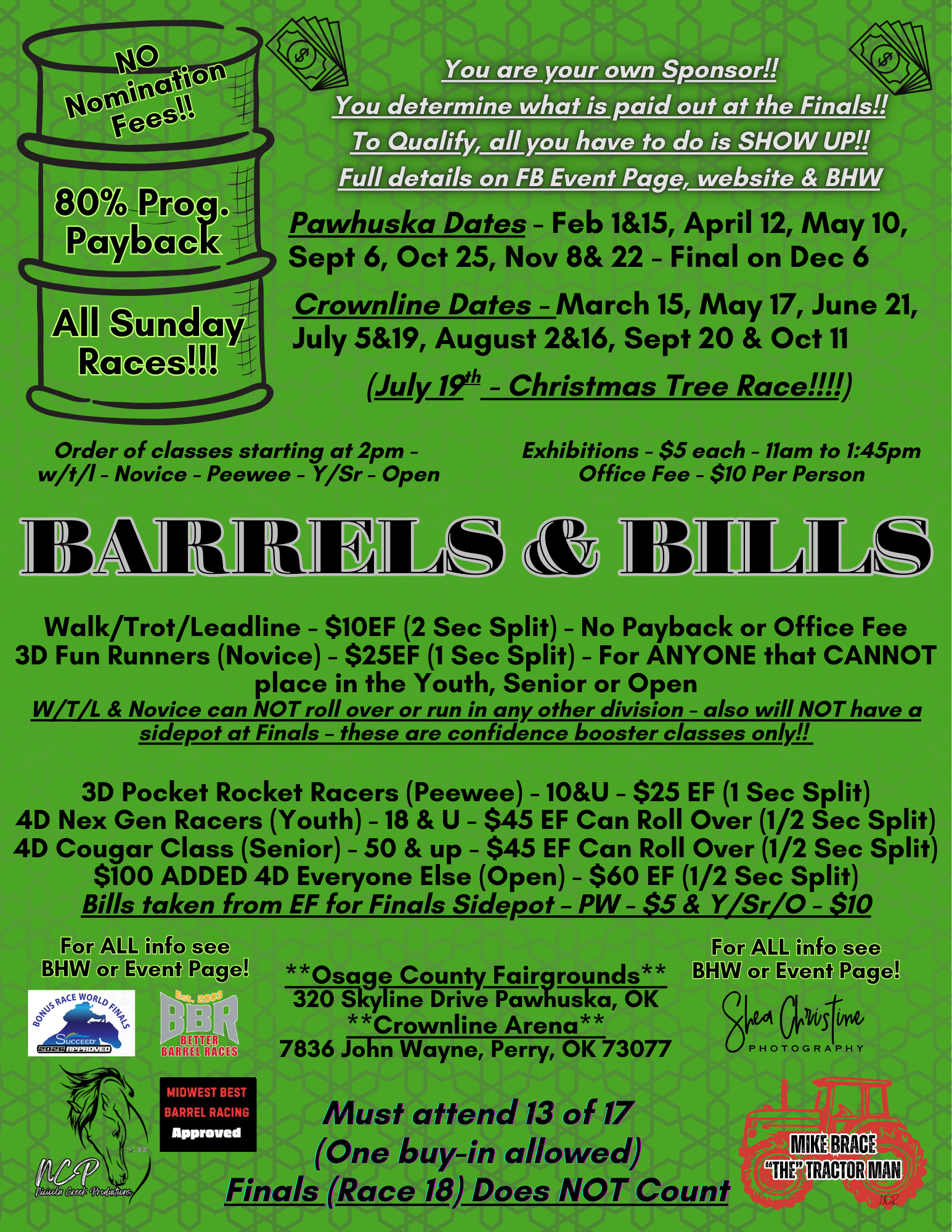 Barrels & Bills Pawhuska Date event flyer
