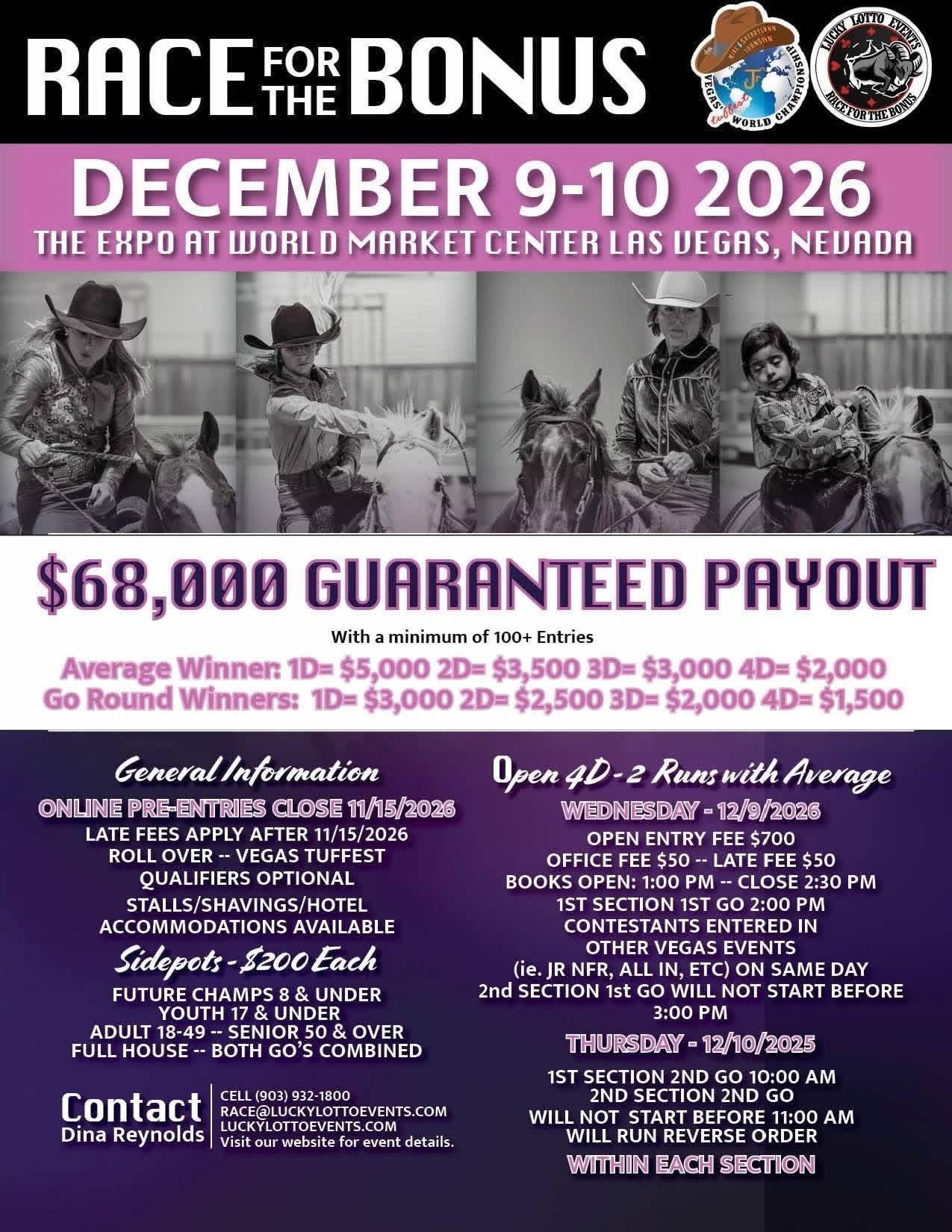 Race For The Bonus event flyer
