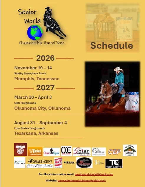 Senior World Race event flyer