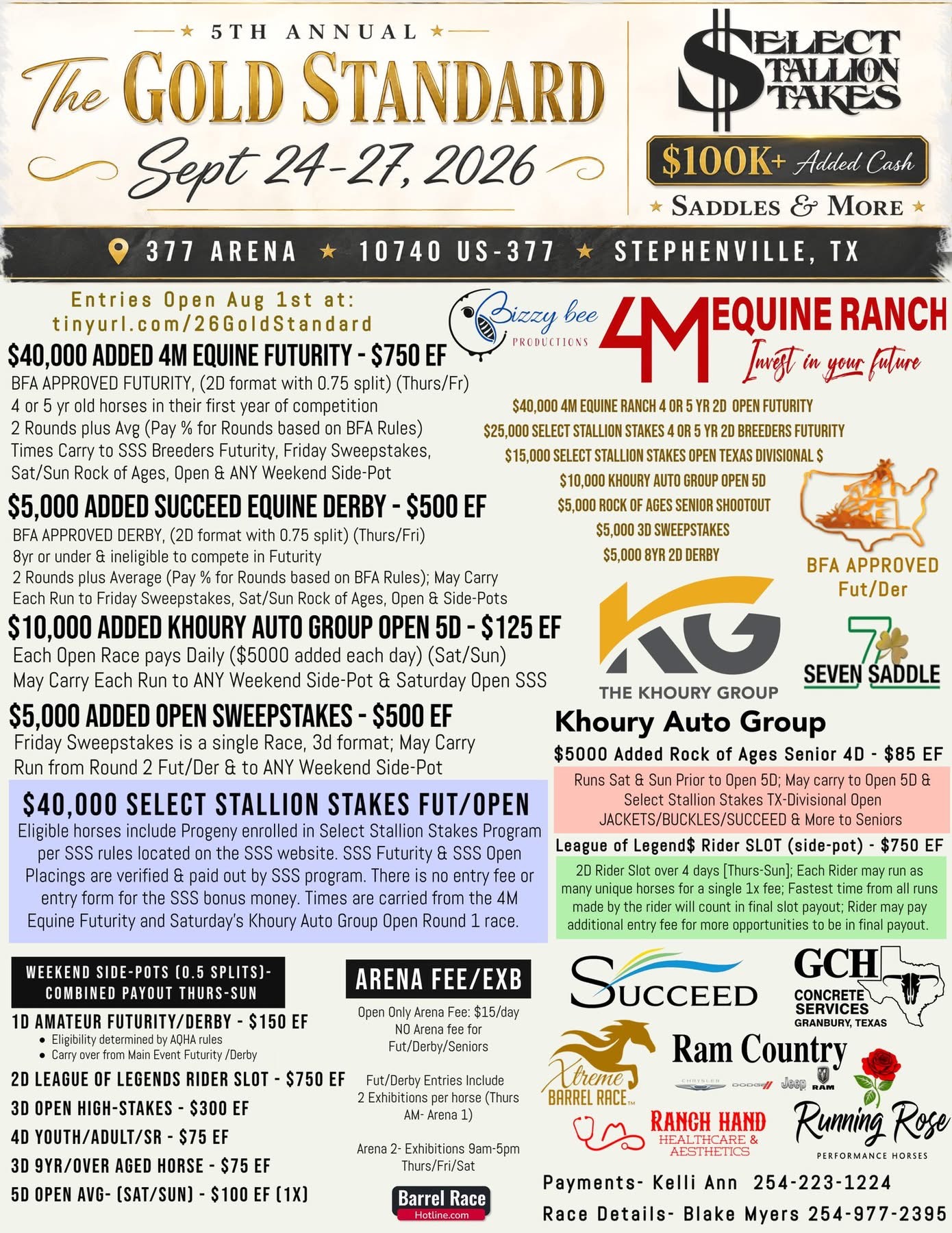 The Gold Standard $100k+ Addded event flyer