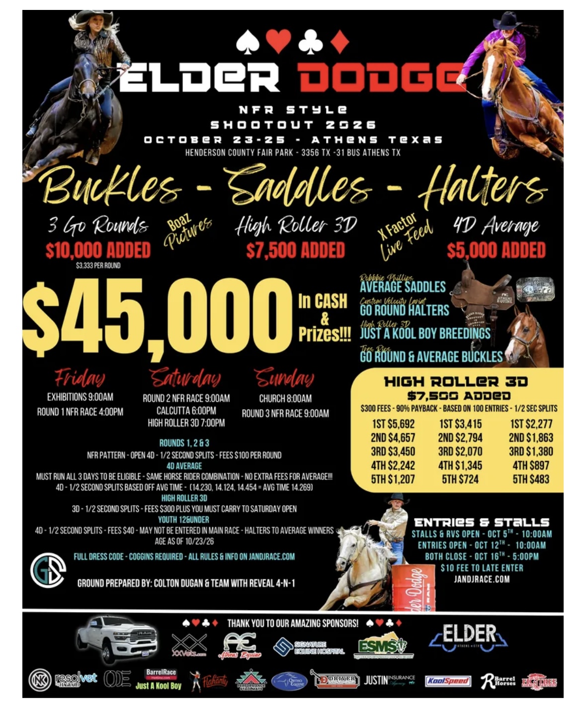 Elder Dodge NFR Style Shootout 2026 event flyer