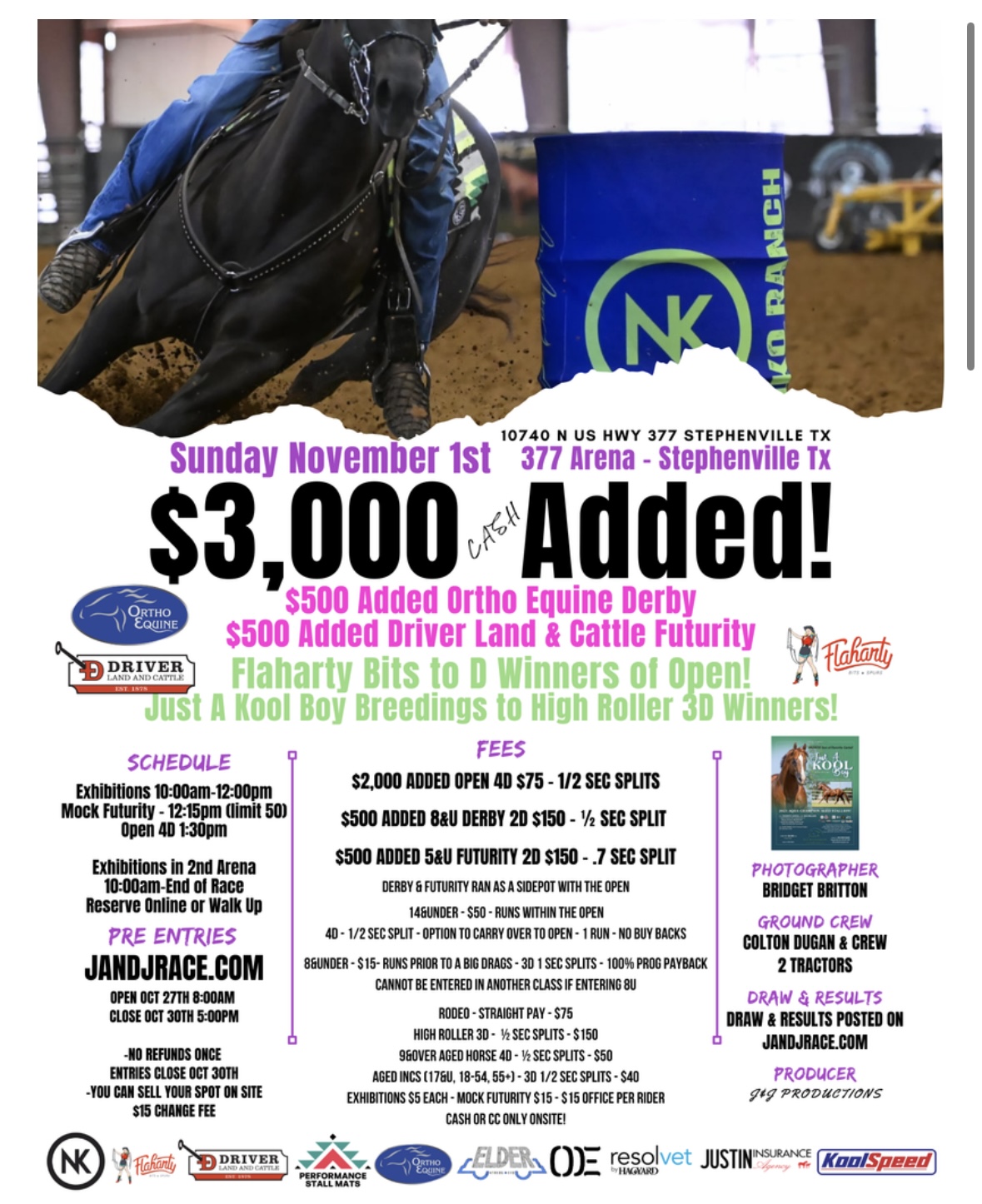 377 Arena $3k Added event flyer
