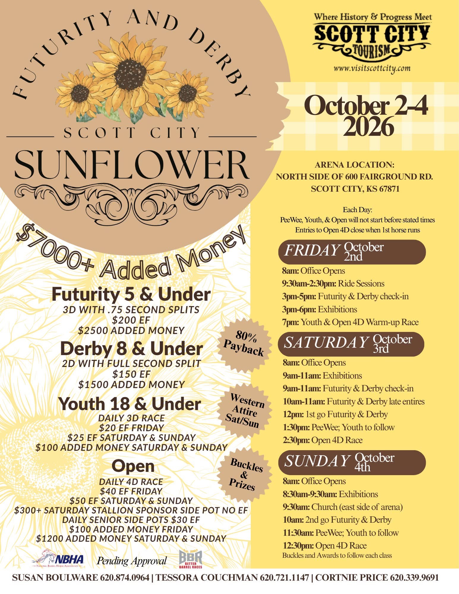 Scott City Sunflower Futurity & Derby $7k+ Added event flyer
