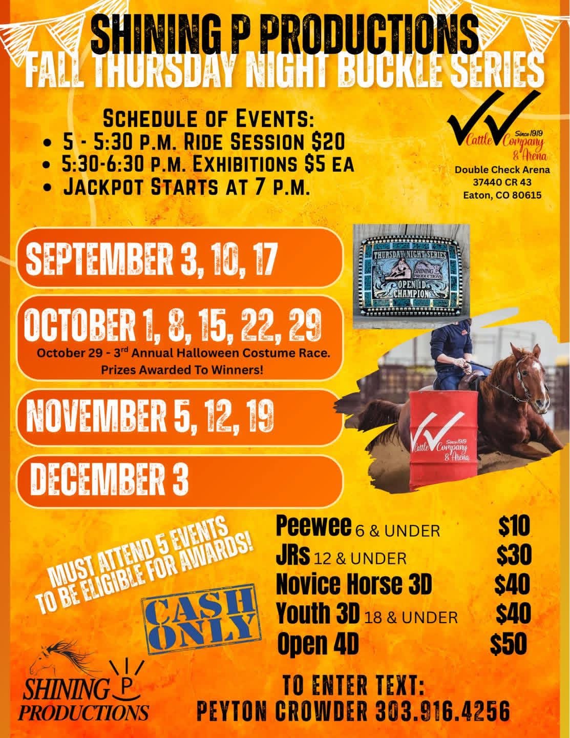 Shining P Thursday Night Buckle Series event flyer