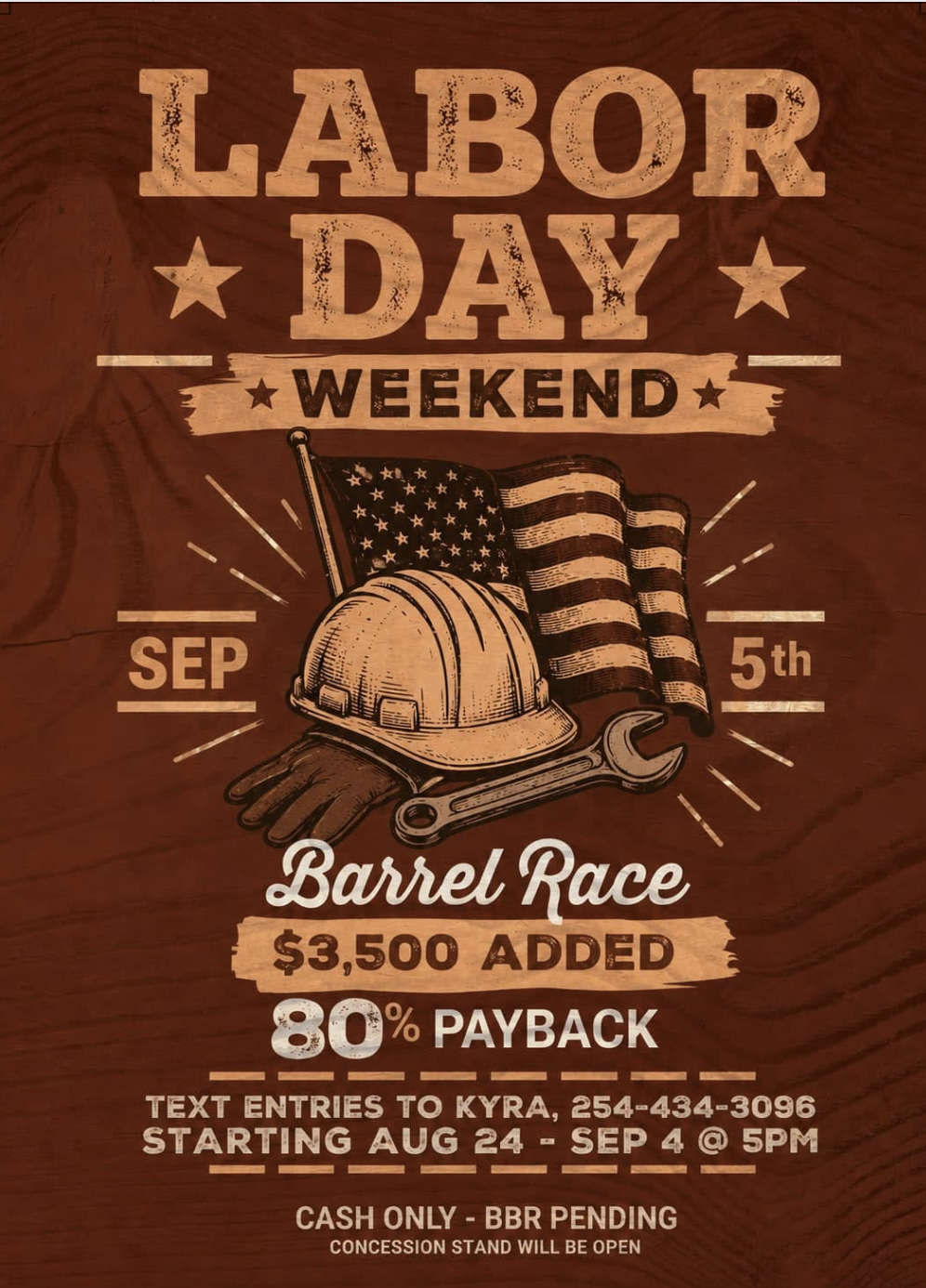 Labor Day Weekend event flyer