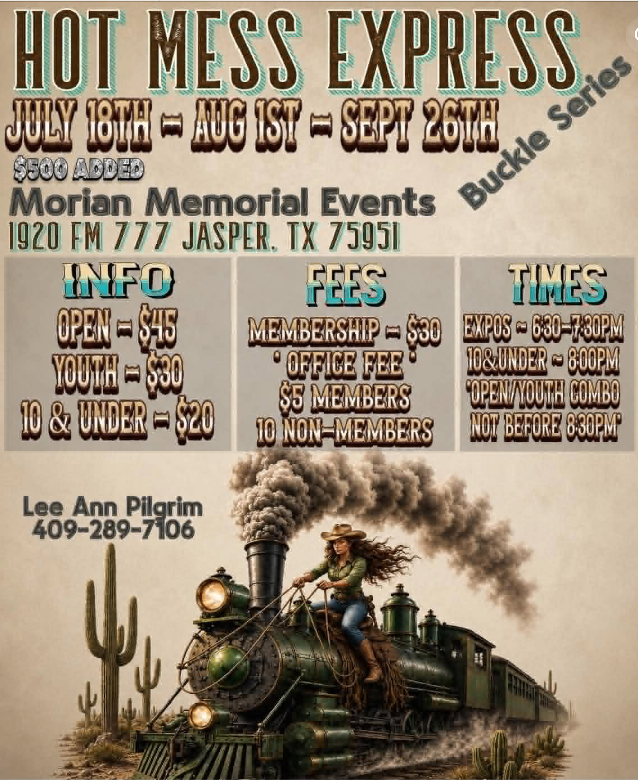 Hot Mess Express event flyer