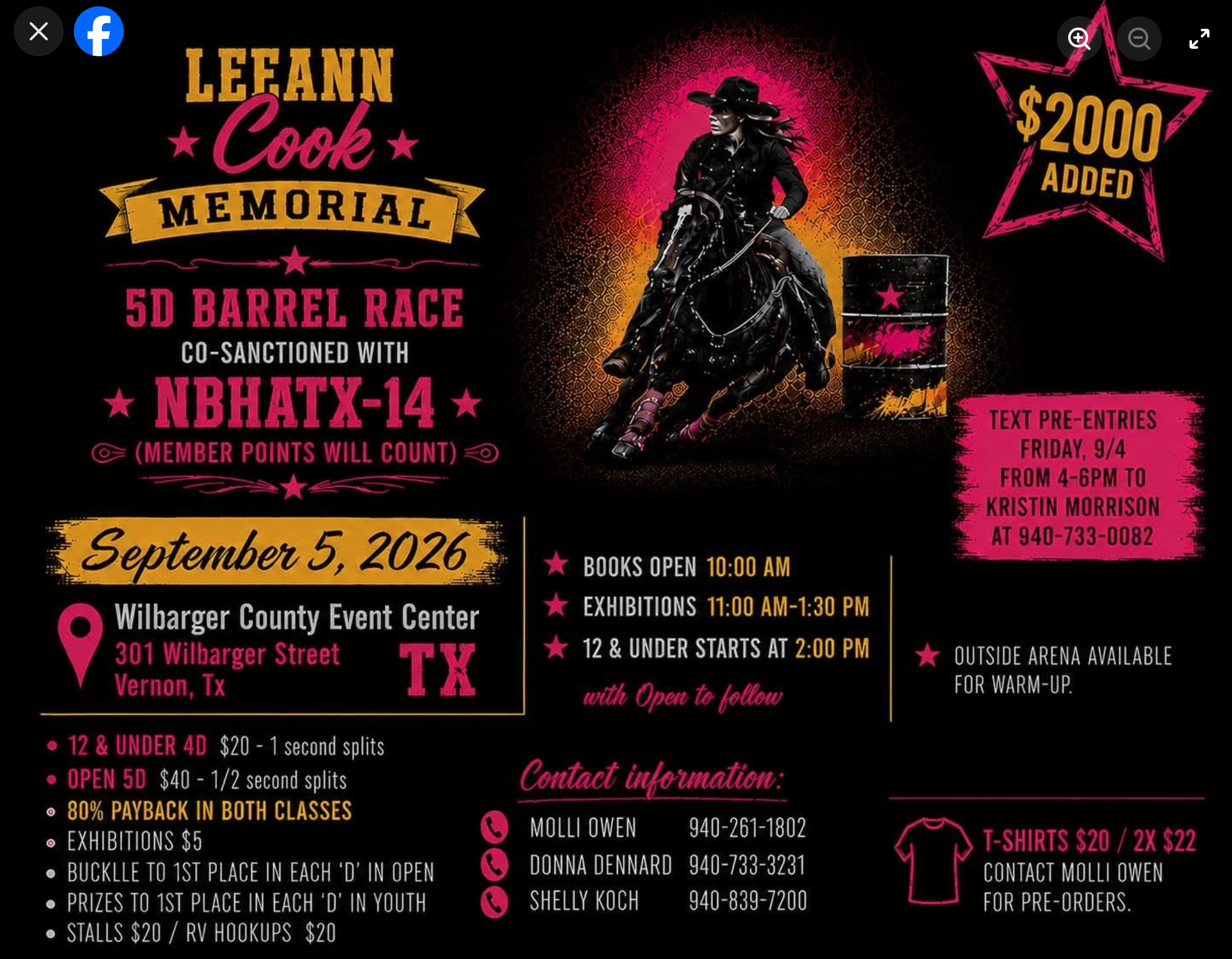 Leeann Cook Memorial event flyer