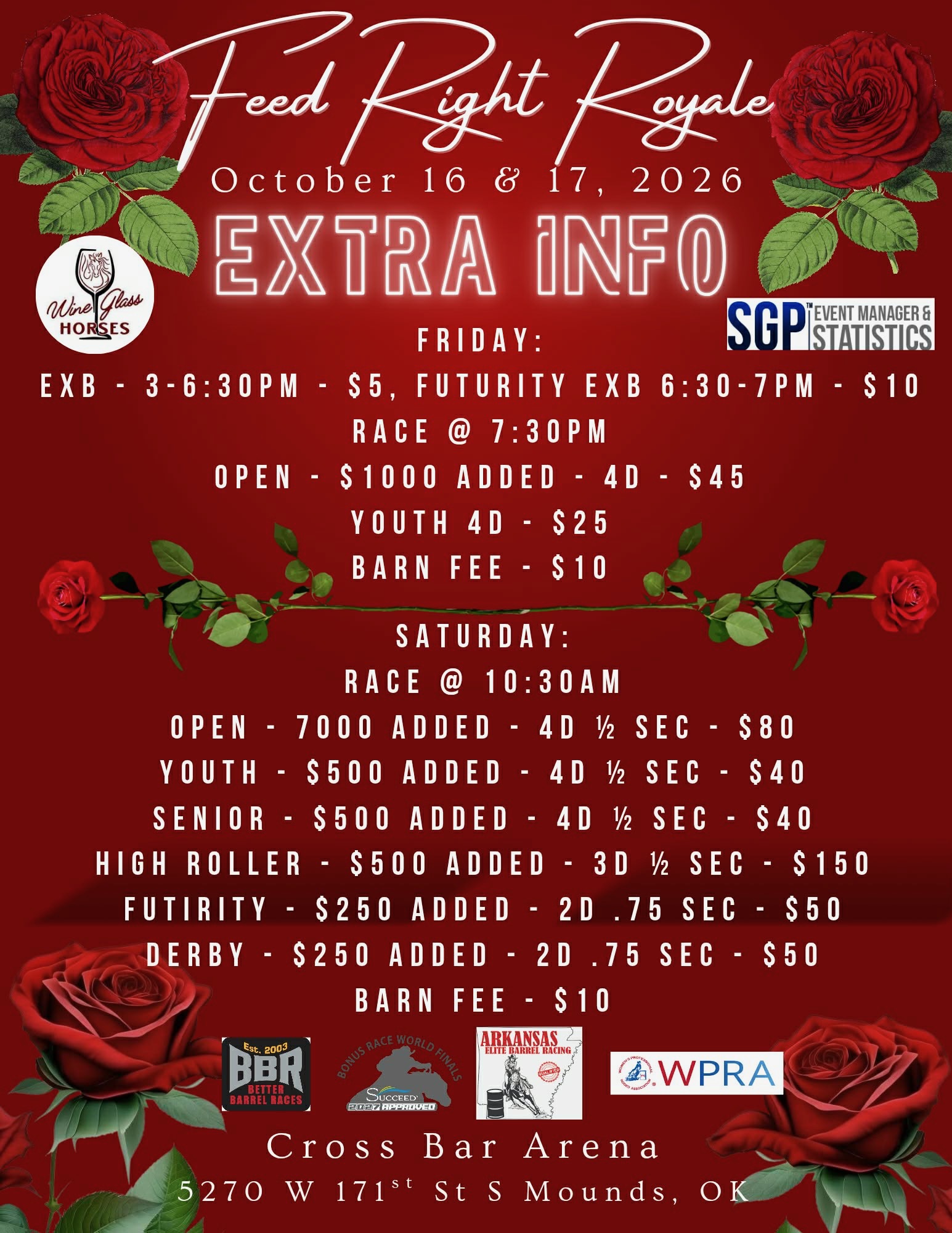 FEED RIGHT ROYALE $10,000 ADDED event flyer