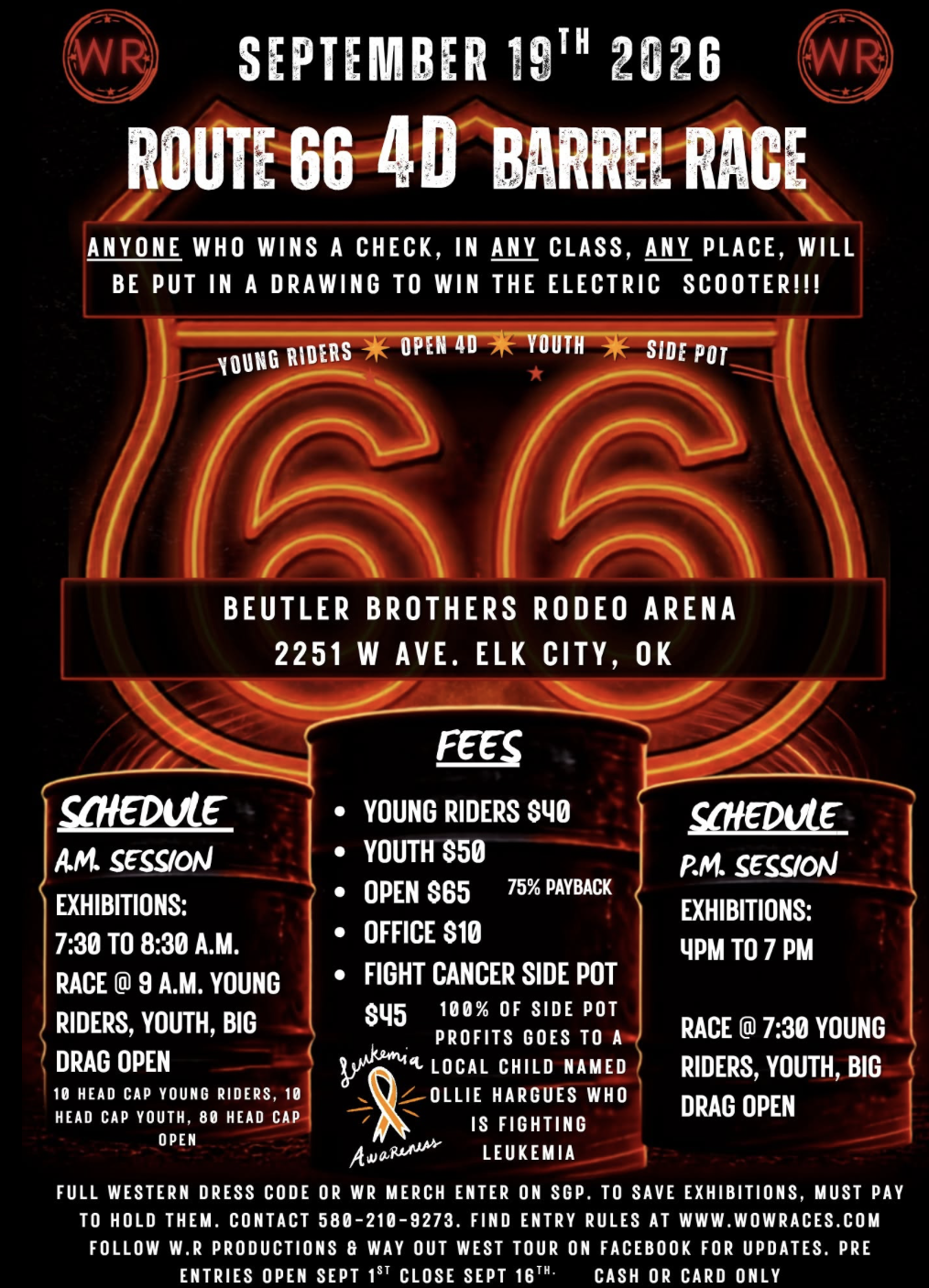 Route 66 4D Barrel Race event flyer