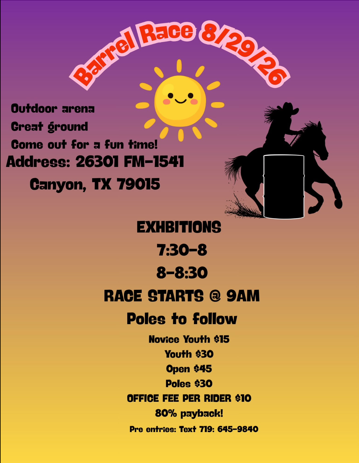 Barrel Race event flyer