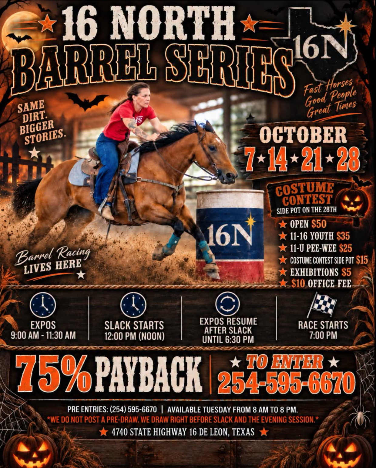 16 North Barrel Series event flyer