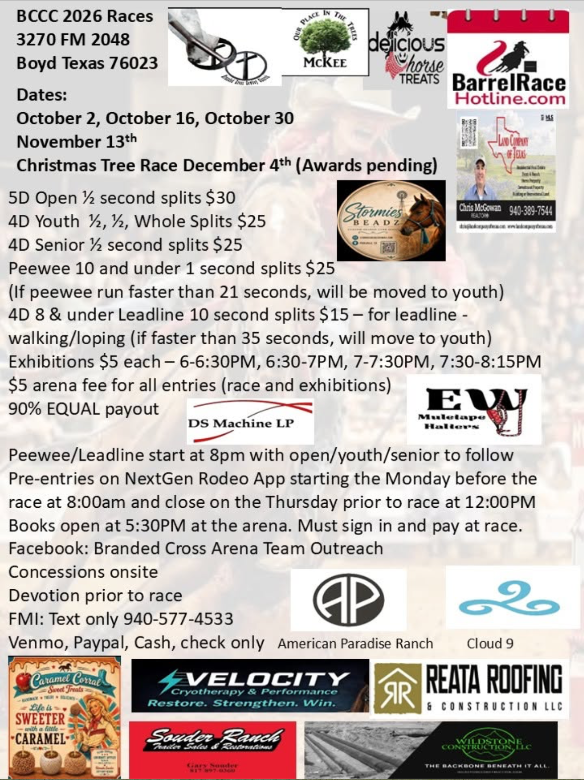 Branded Cross Cowboy Curch Jackpots event flyer