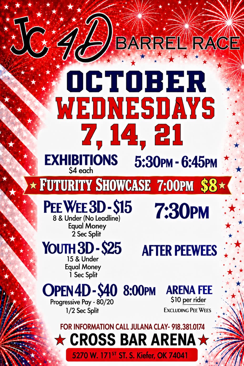 JC Productions 4D Barrel Race event flyer